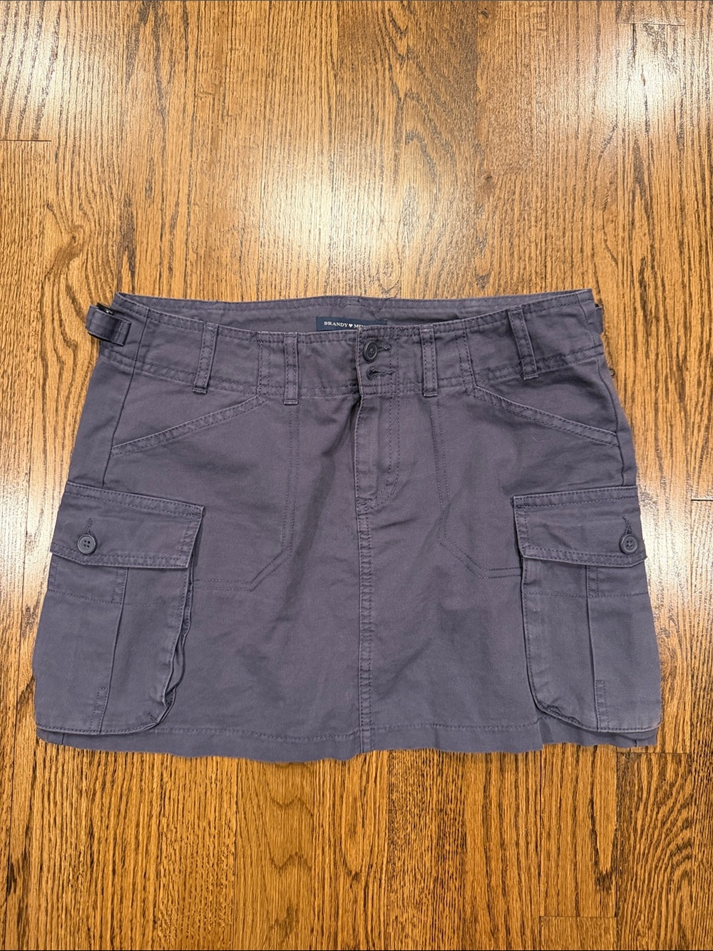 Brandy Melville dark grey Cargo buckle Mini Skirt size medium